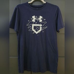 Under Armour Kid's Dark Blue Cotton Tee
